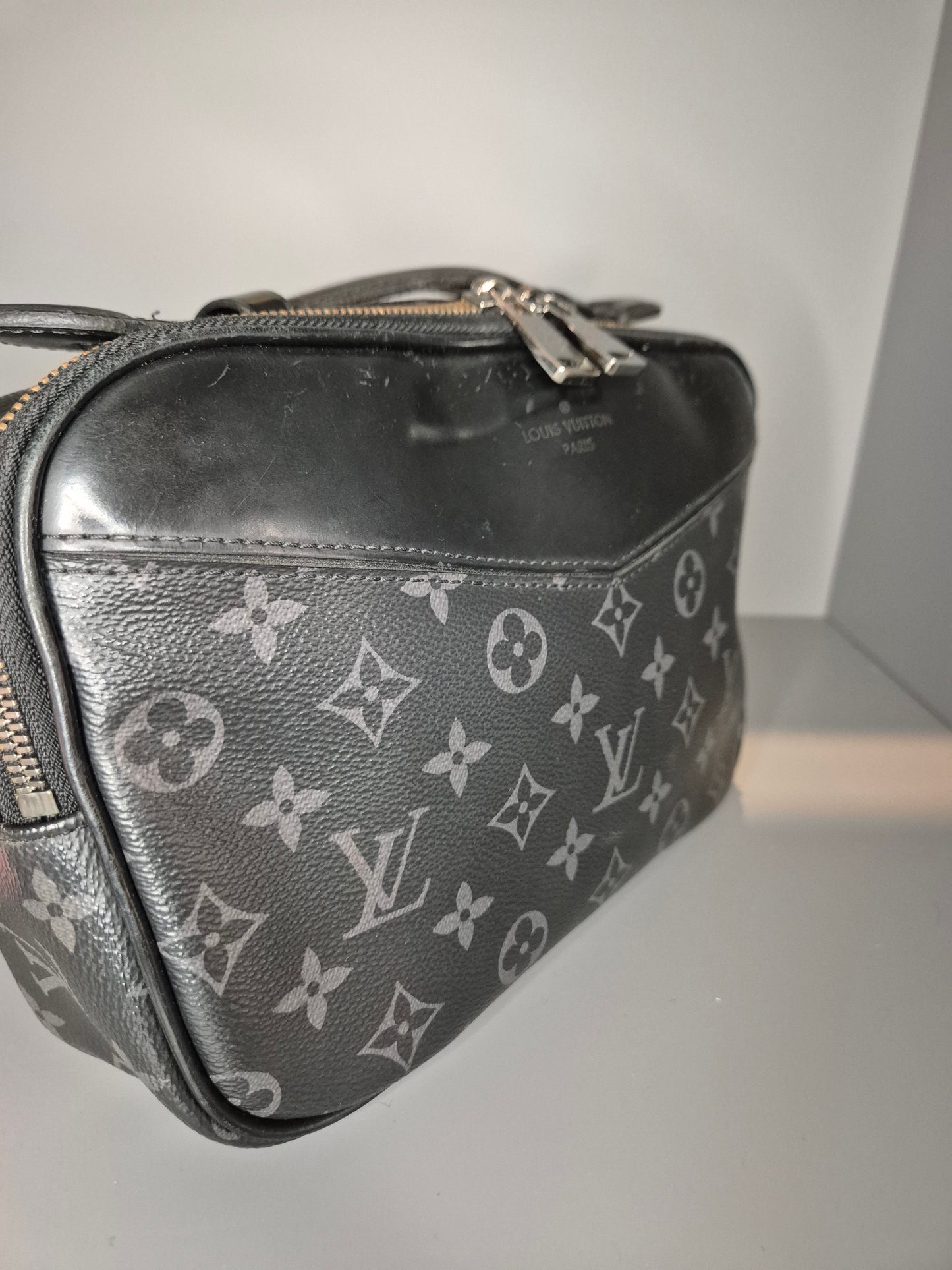 Louis Vuitton Satchel – Black Monogram Taiga Leather