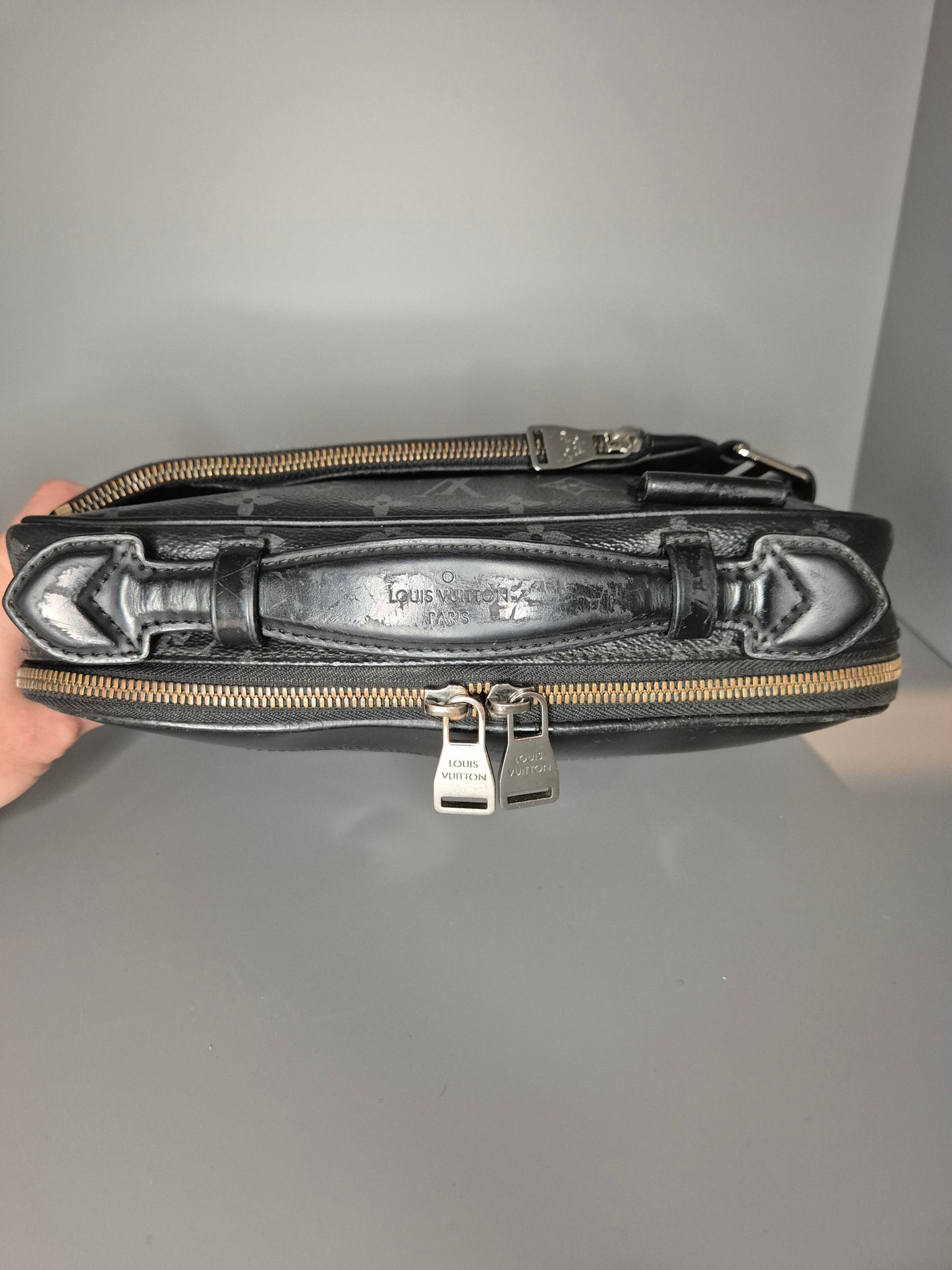 Louis Vuitton Satchel – Black Monogram Taiga Leather