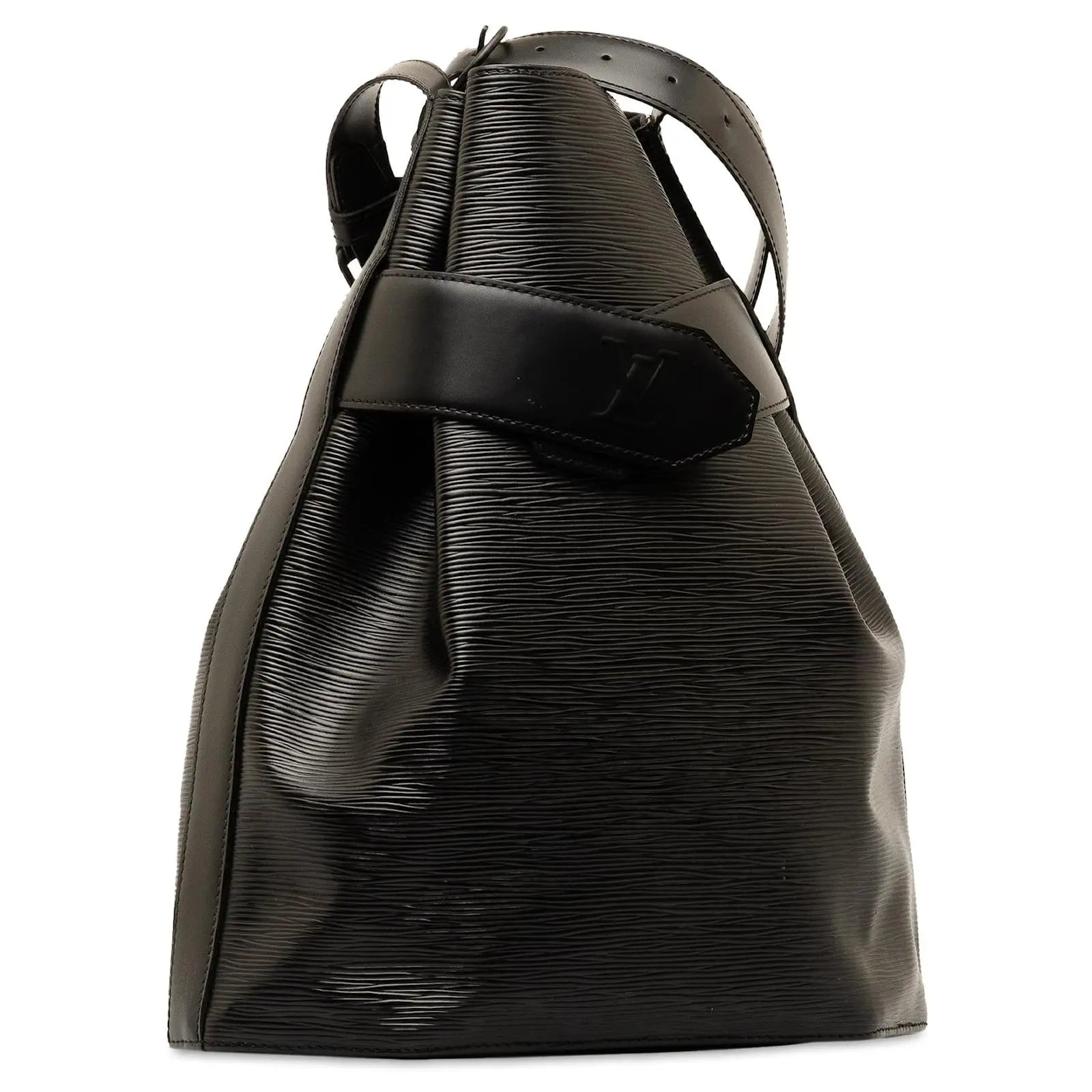 Sac Louis Vuitton Twist Bucket noir en cuir Épi