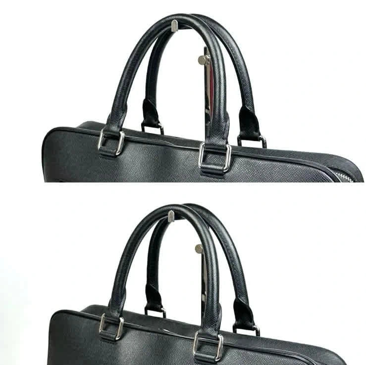 Louis Vuitton Porte-Documents en Cuir Taïga Noir Louis Vuitton