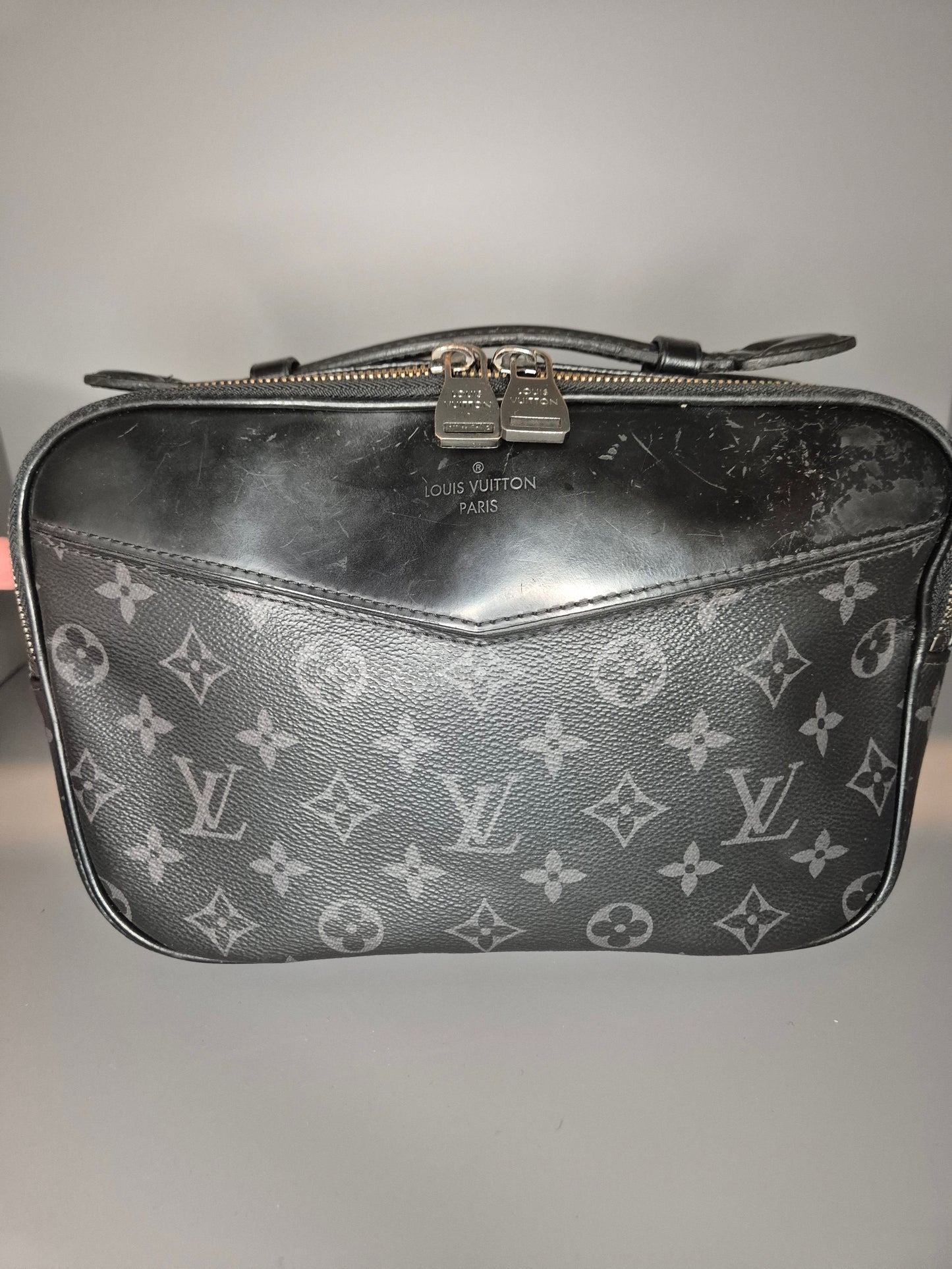 Louis Vuitton Satchel – Black Monogram Taiga Leather