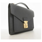 Vue latérale sac Louis Vuitton Monceau noir