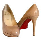 Christian Louboutin 120 Patent Calf - Vernis beige Ma boutique
