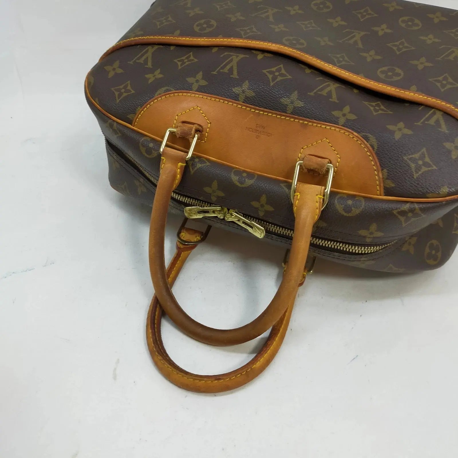 Poignées en cuir naturel du Louis Vuitton Deauville